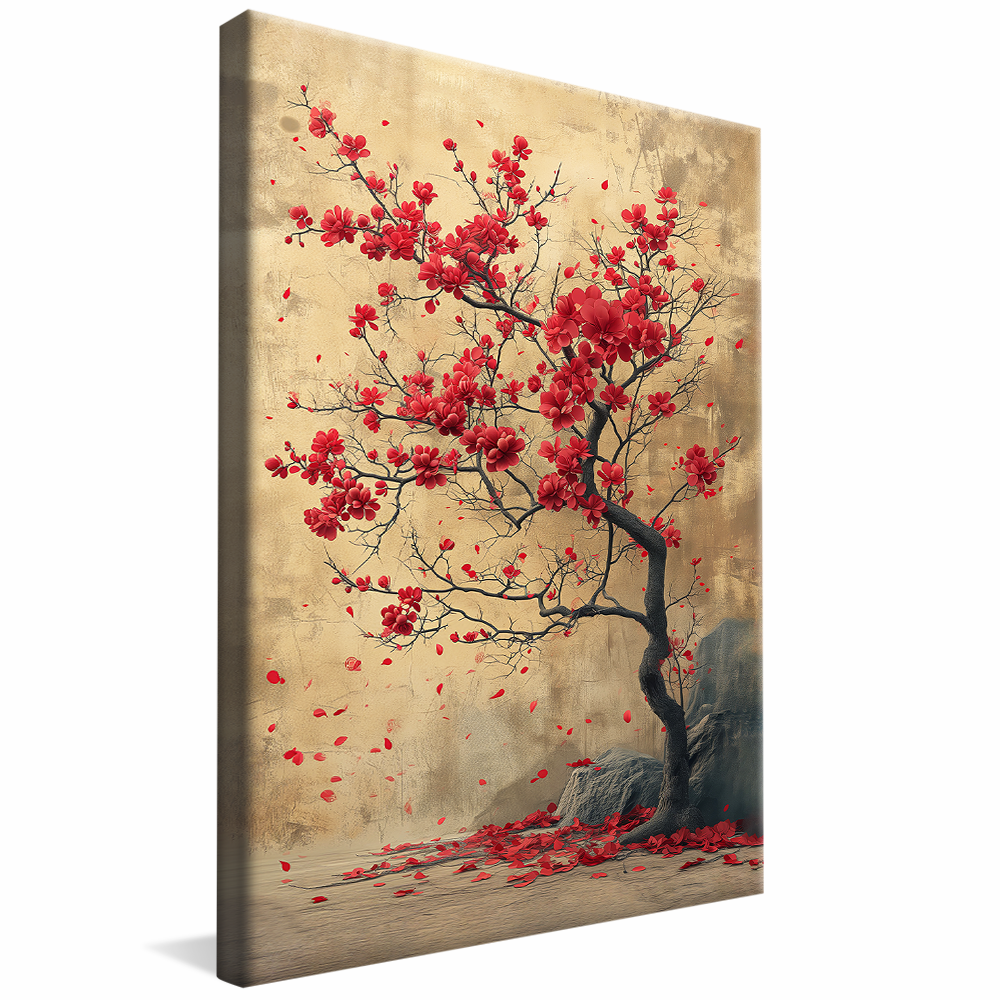 Trees with Red Leaves V1176 Canvas