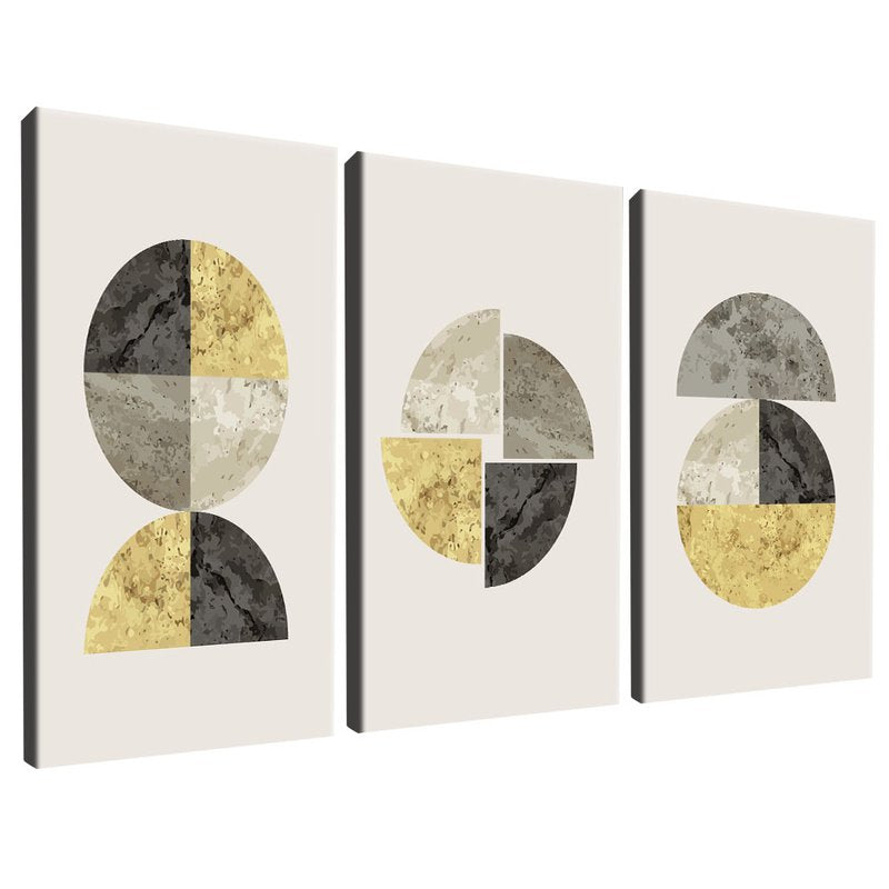 Trio Abstract Cuts V1746 Canvas