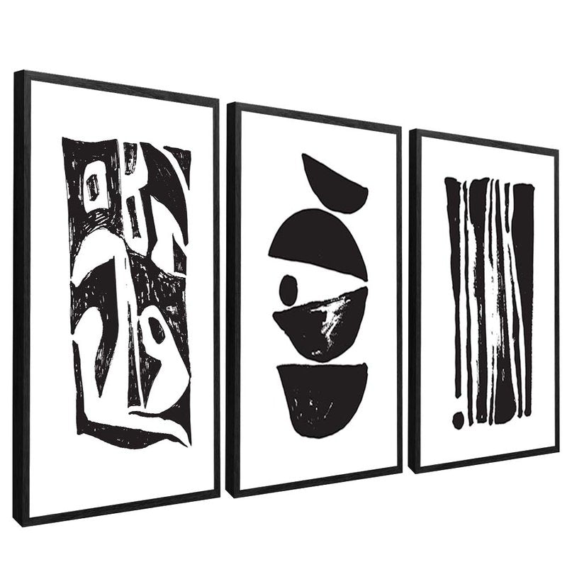 Trio Abstract Symbols in Nanjing V1648 Canvas