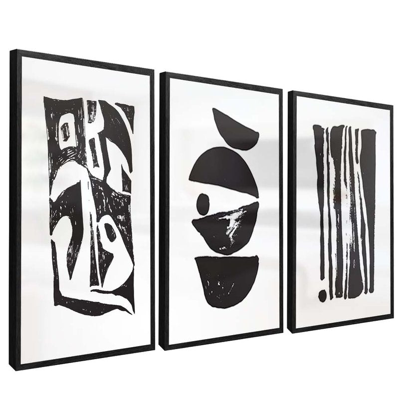 Trio Abstract Symbols in Nanjing V1648 Canvas