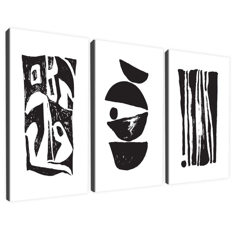 Trio Abstract Symbols in Nanjing V1648 Canvas