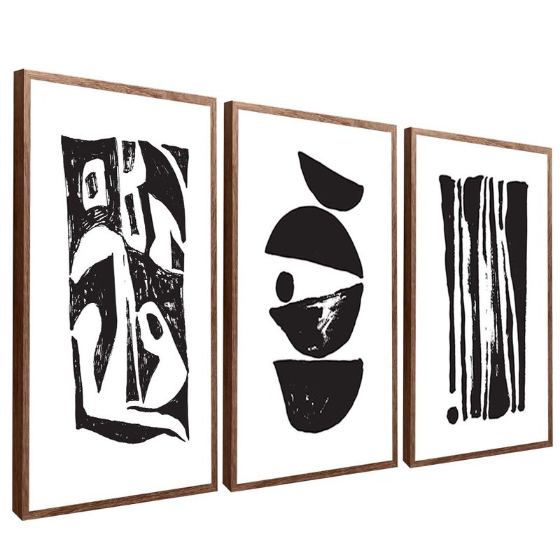 Trio Abstract Symbols in Nanjing V1648 Canvas