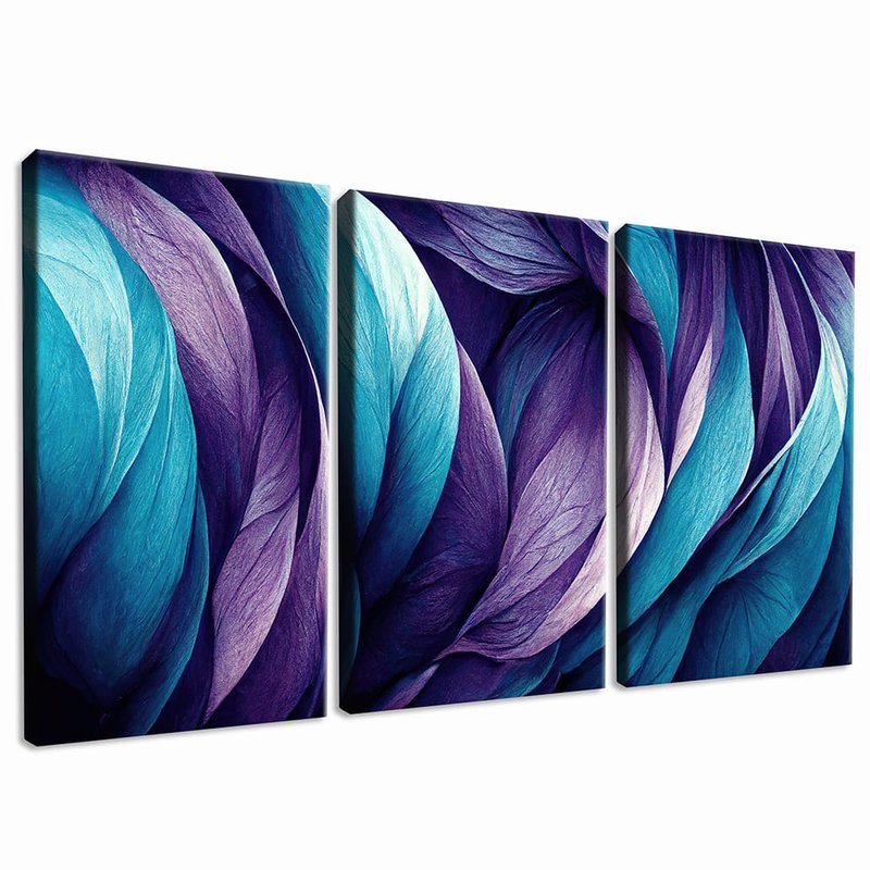 Trio Abstract Texture Lines Canvas