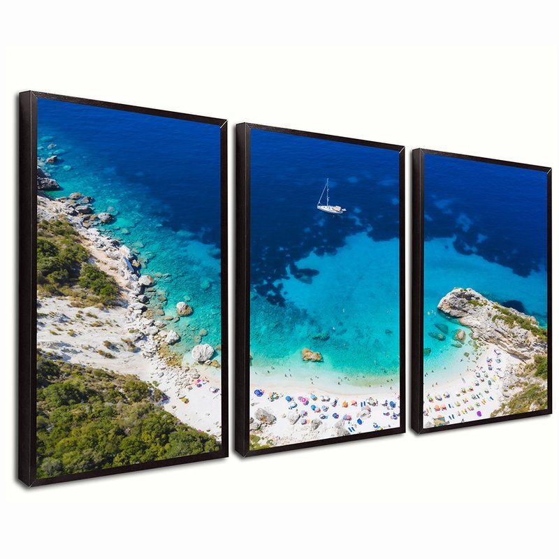 Trio Beach Aguas Blue Canvas