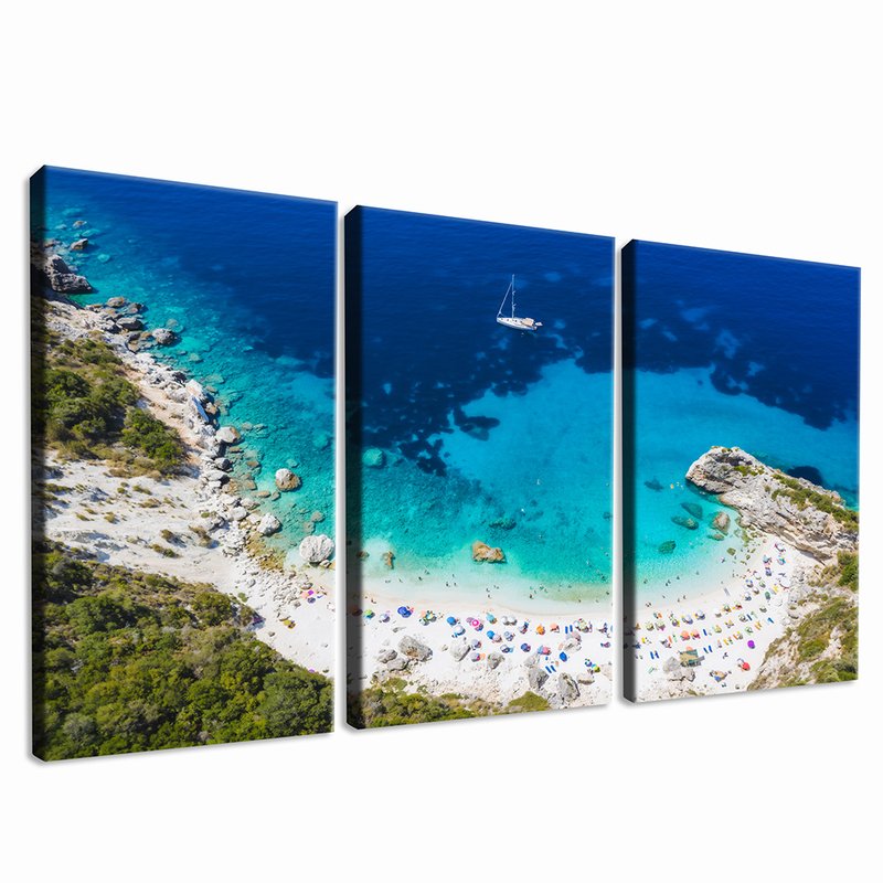 Trio Beach Aguas Blue Canvas