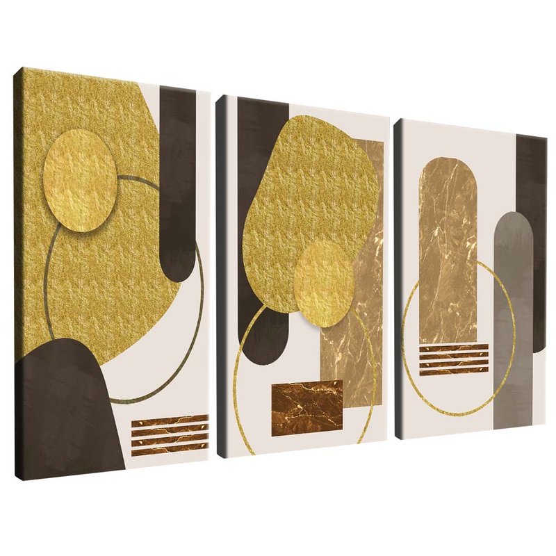 Trio Gold Cutouts V1755 Canvas