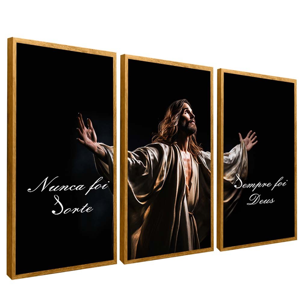 Trio Jesus with Open Arms Canvas