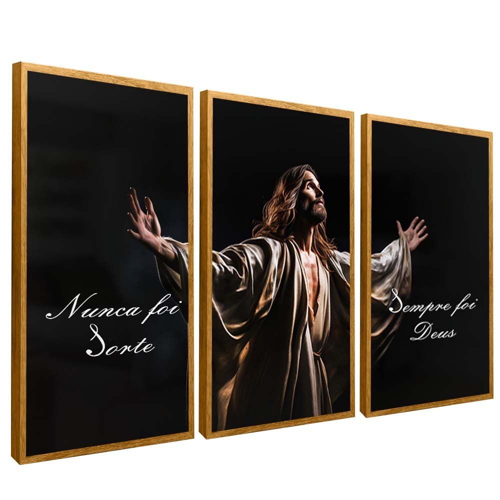 Trio Jesus with Open Arms Canvas