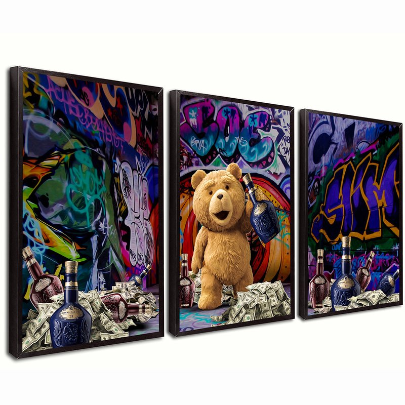 Trio Ted - 3 -screens Kit Canvas