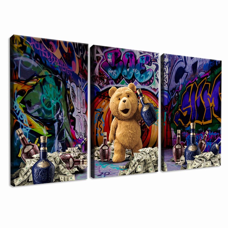 Trio Ted - 3 -screens Kit Canvas