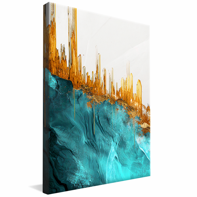 Turquoise Blue Granite V1124 Canvas