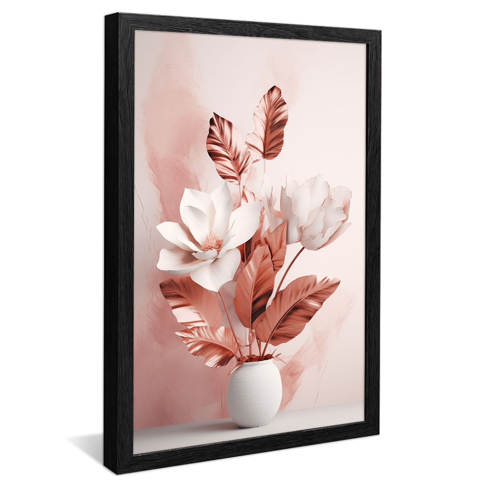 Vase with Rose Plant V810 Canvas