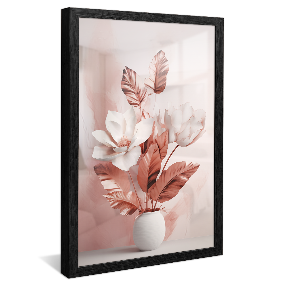 Vase with Rose Plant V810 Canvas