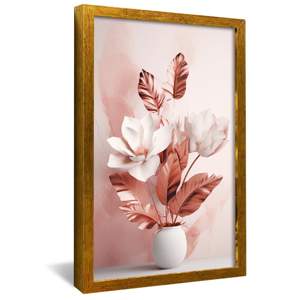 Vase with Rose Plant V810 Canvas