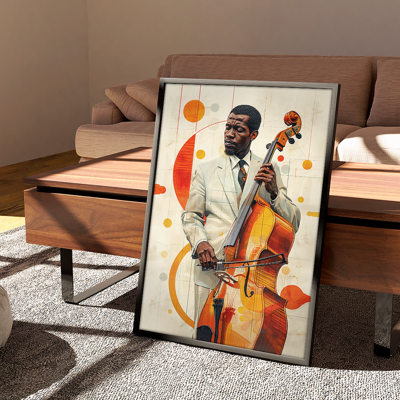 1 Piece Violoncalist at Jazz V1369 Canvas