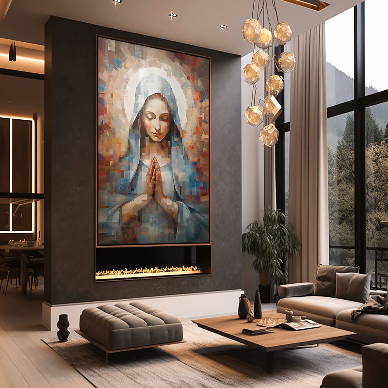 Virgin Mary Portrait Praying V987 Canvas