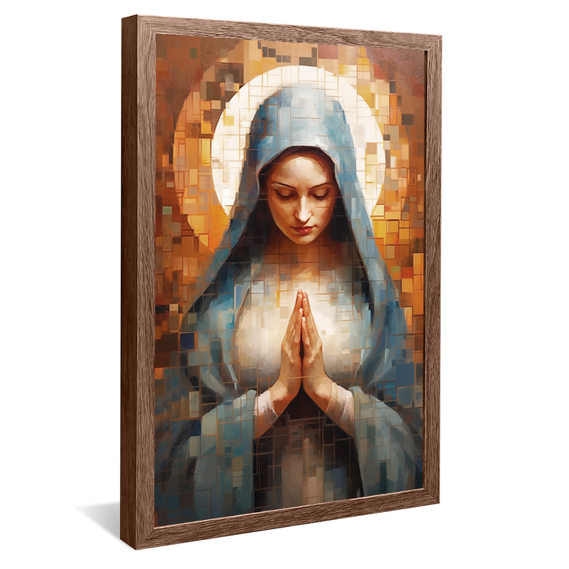 Virgin Mary Praying in Mosaic V984 Canvas