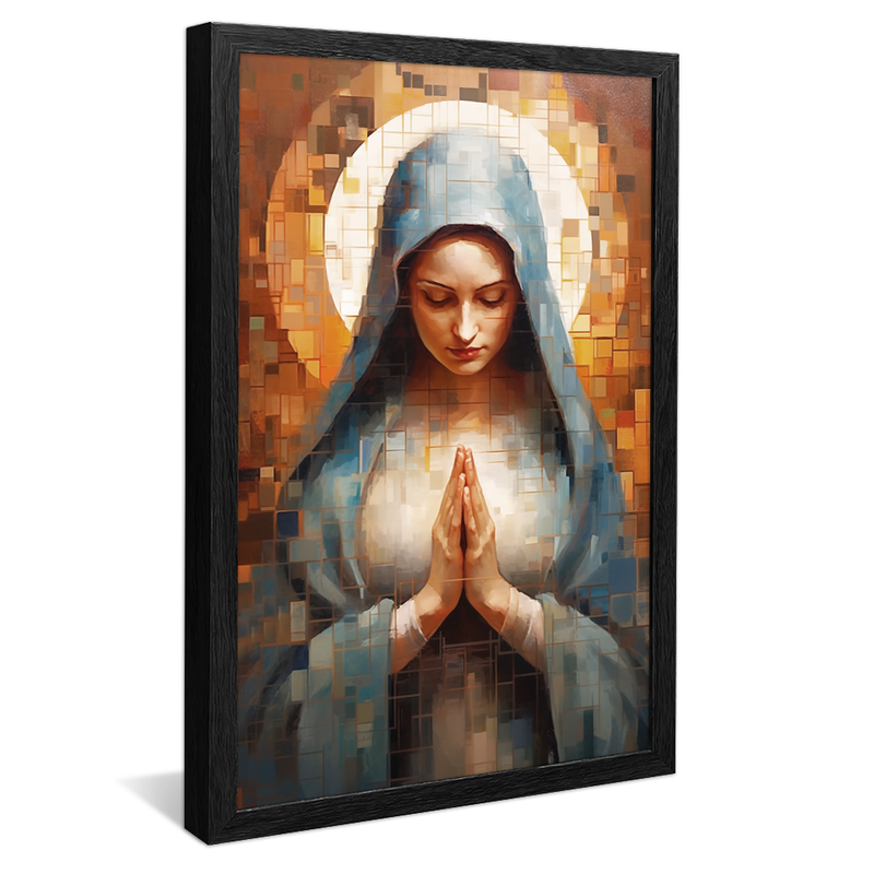 Virgin Mary Praying in Mosaic V984 Canvas