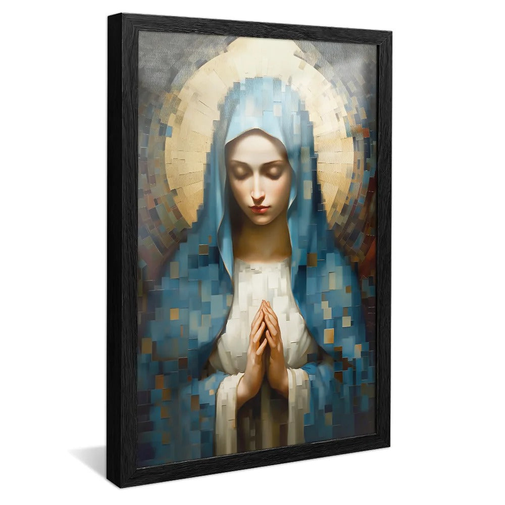 Virgin Mary in Stained Glass Canvas v1430