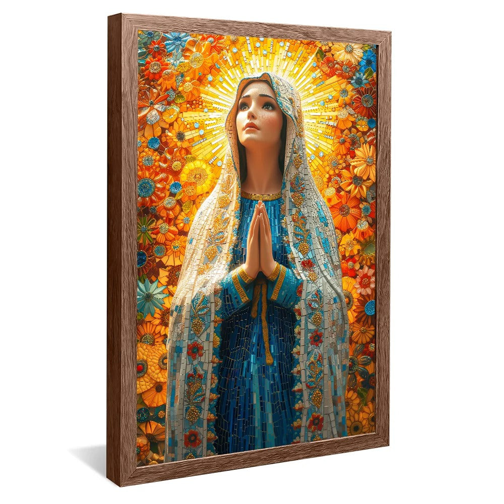 Virgin Mary in Stained Glass V1294 Canvas