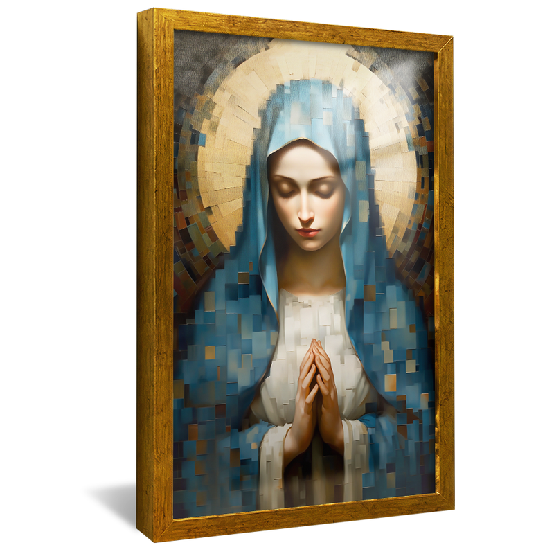 Virgin Mary in Vitral V1430 Canvas