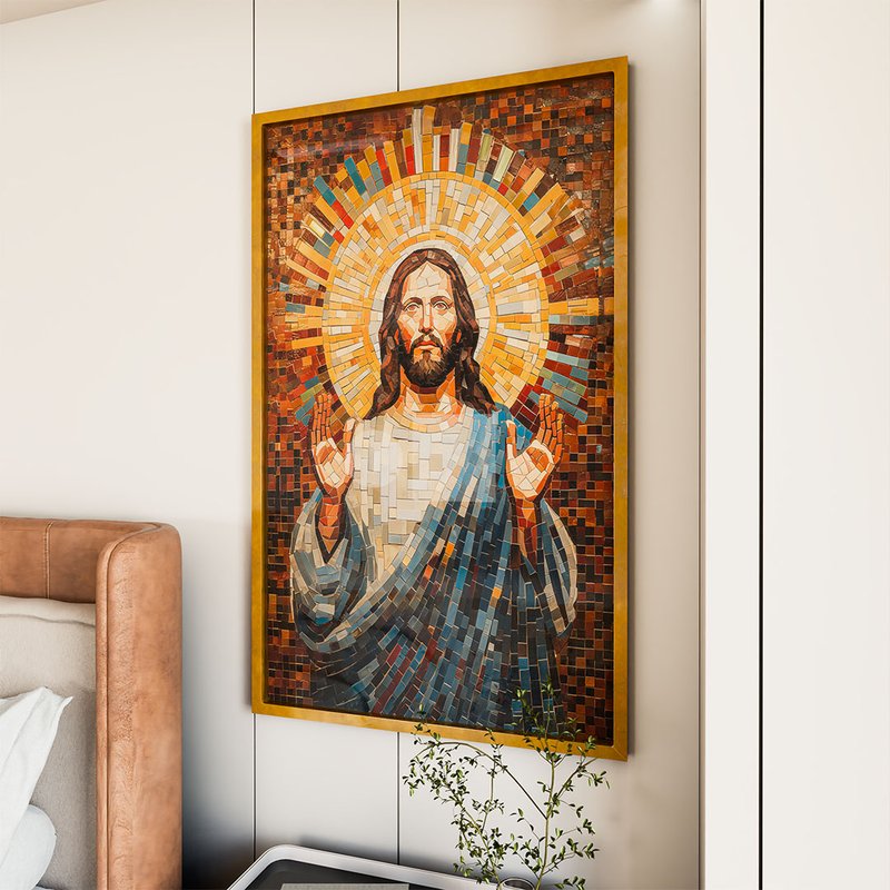 Vitral Jesus praying V1915 Canvas