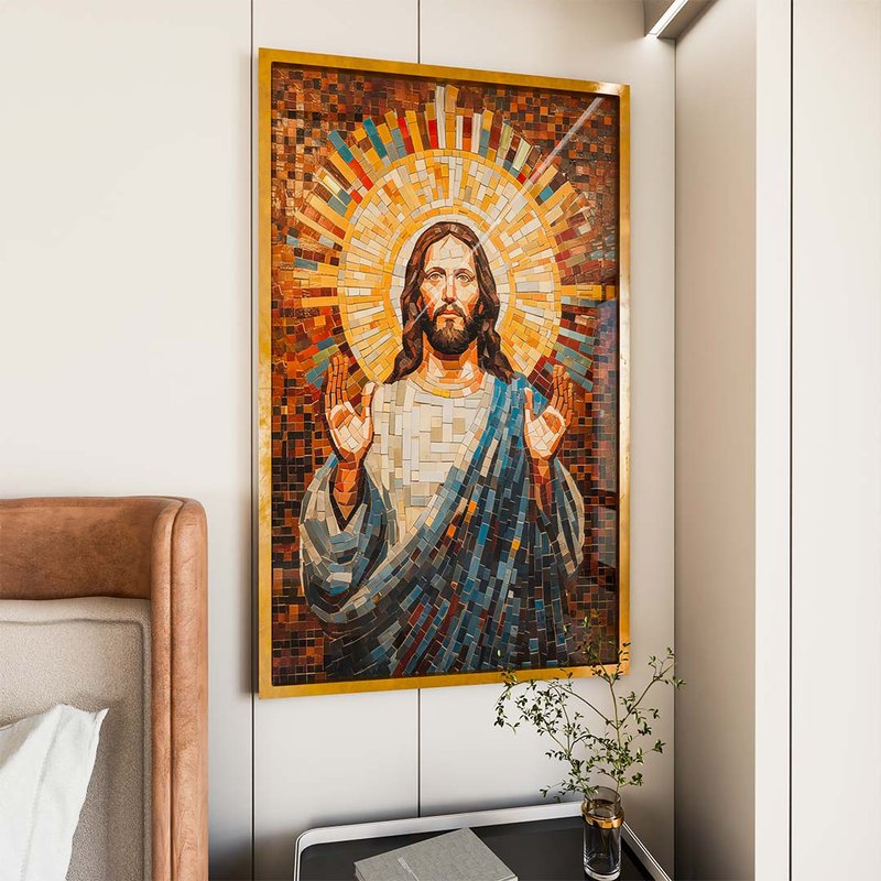 Vitral Jesus praying V1915 Canvas