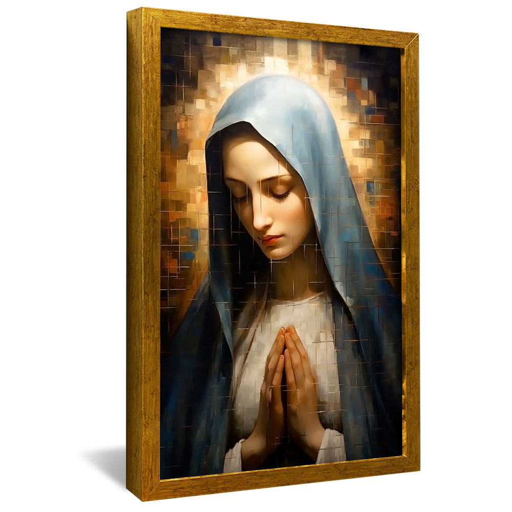 Vitral Virgin Mary Praying V893 Canvas