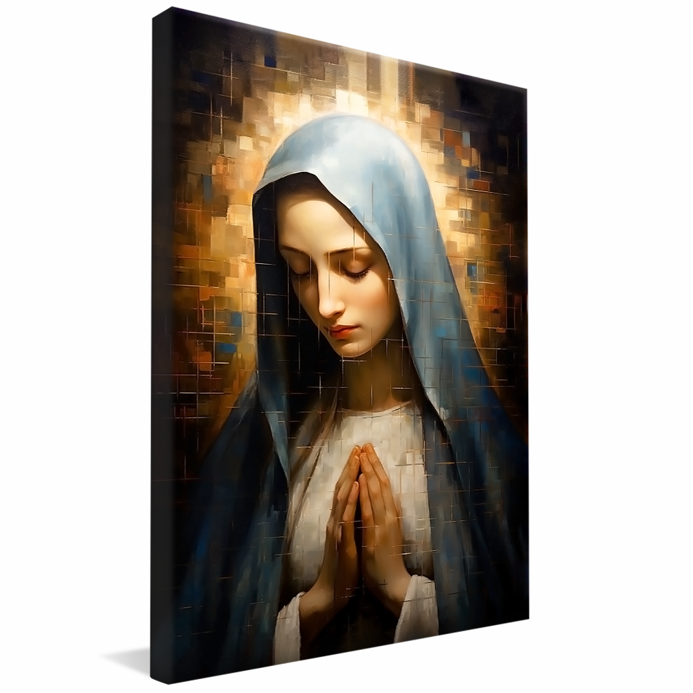 Vitral Virgin Mary Praying V893 Canvas