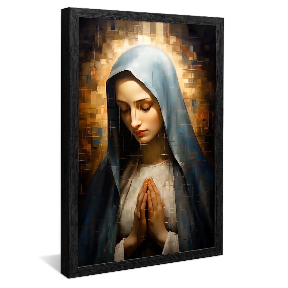 Vitral Virgin Mary Praying V893 Canvas