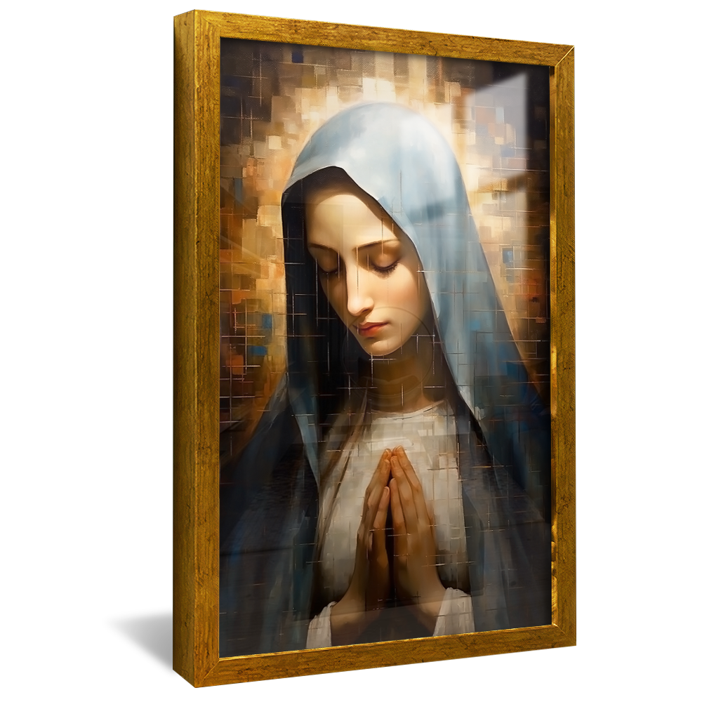 Vitral Virgin Mary Praying V893 Canvas