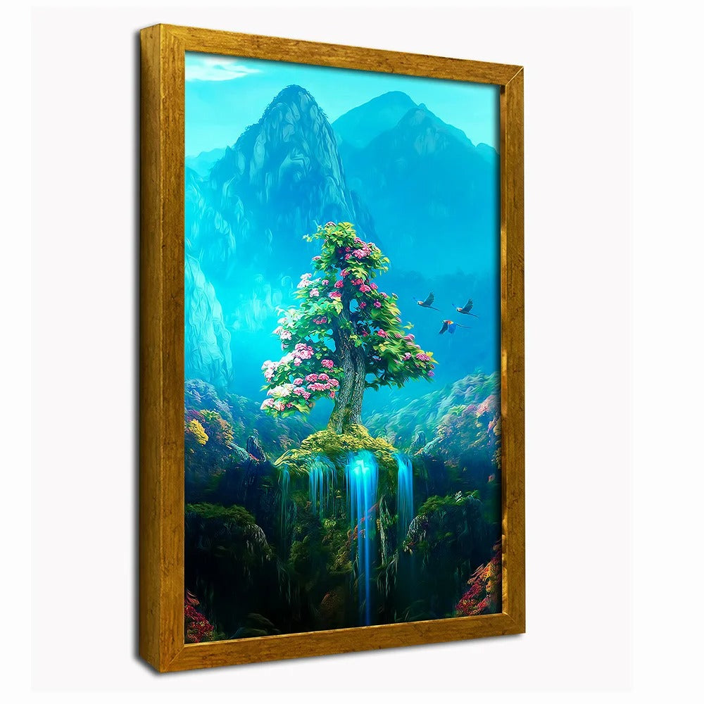 Waterfall Tree Canvas