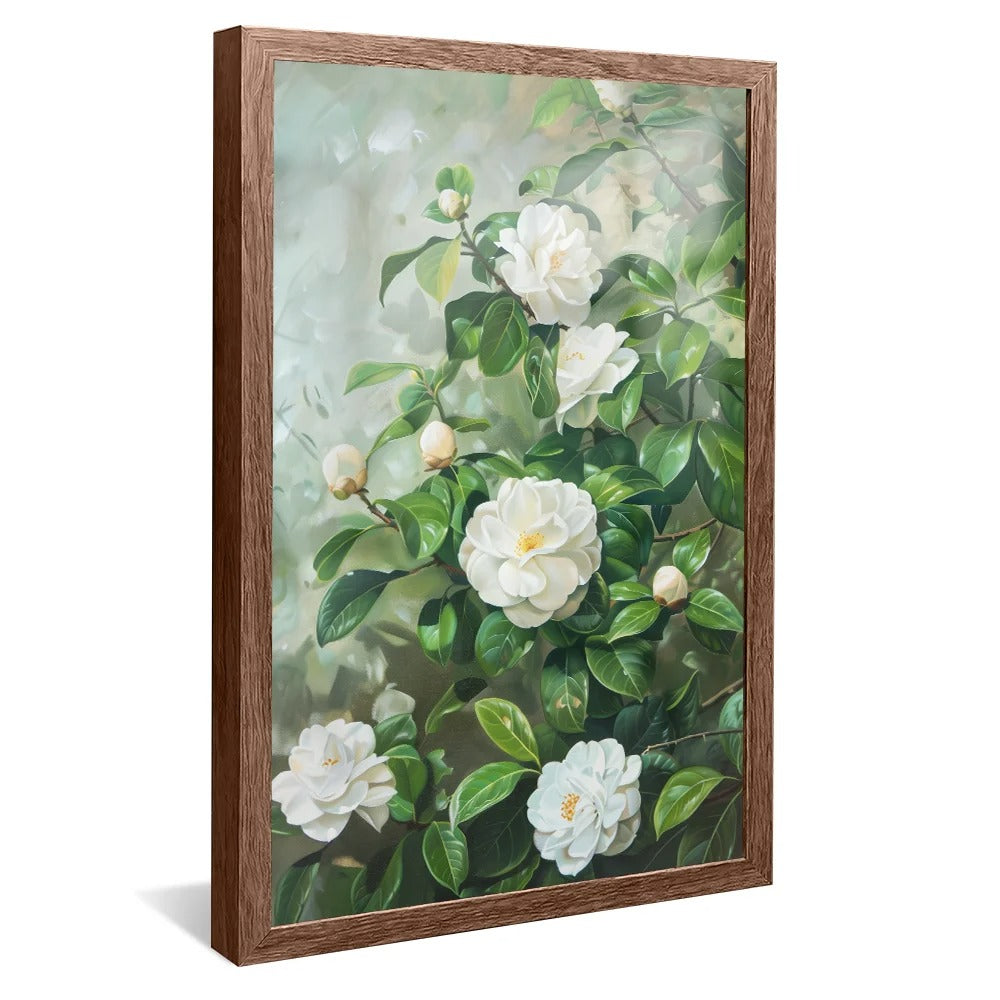 White Floral Canvas v1401