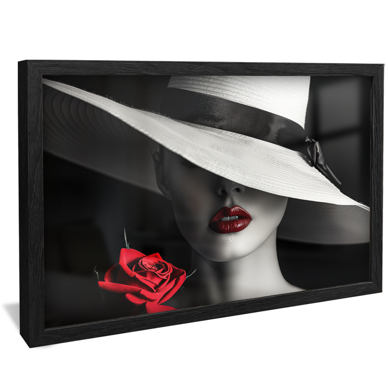 White Hat Woman V1585 Canvas