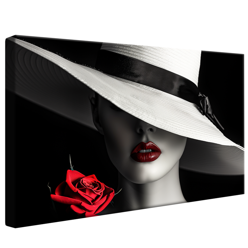 White Hat Woman V1585 Canvas