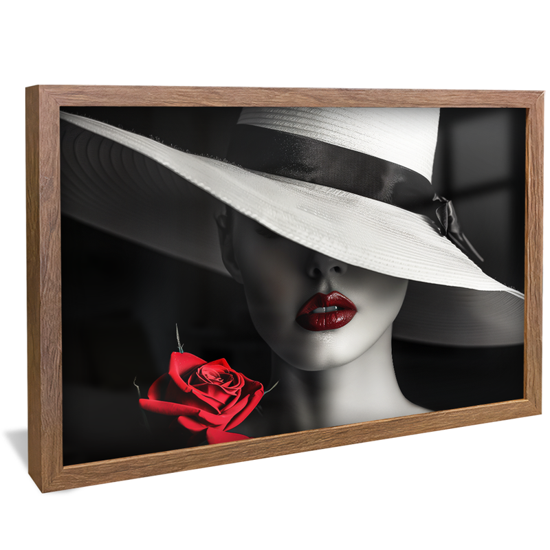 White Hat Woman V1585 Canvas