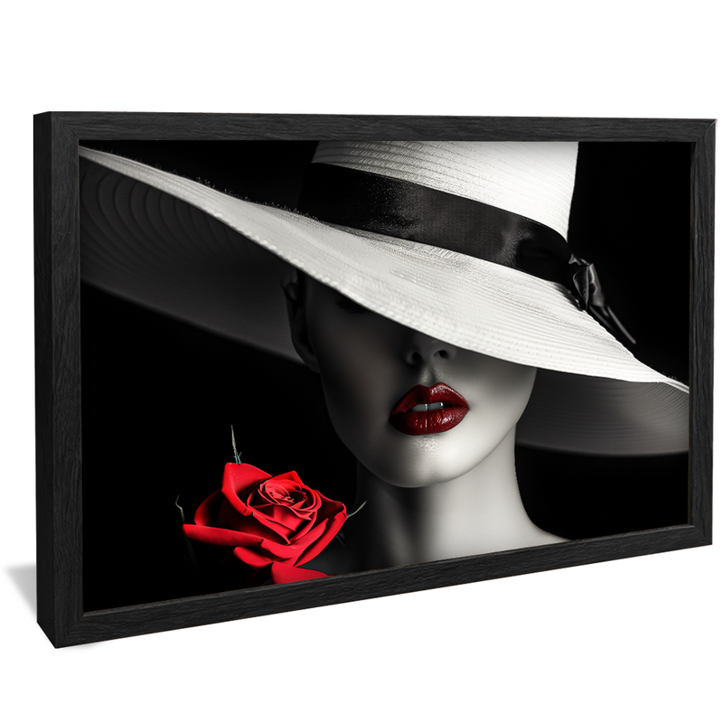 White Hat Woman V1585 Canvas