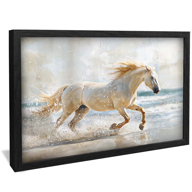 White Horse on the Beach 2018 Canvas