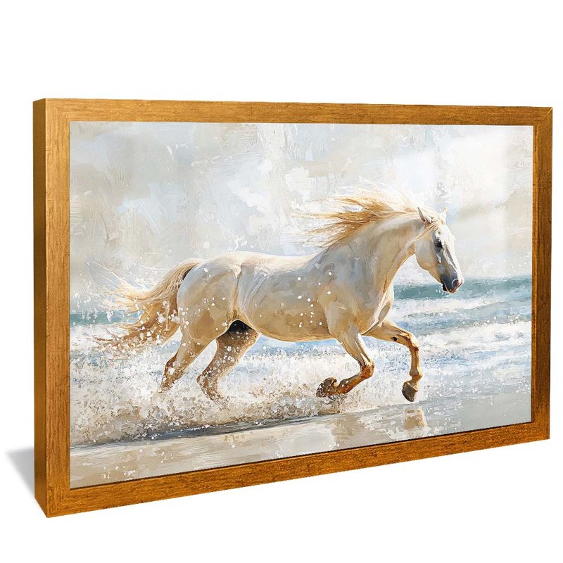 White Horse on the Beach 2018 Canvas