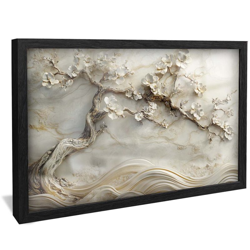 White Marble Tree 2066 Canvas