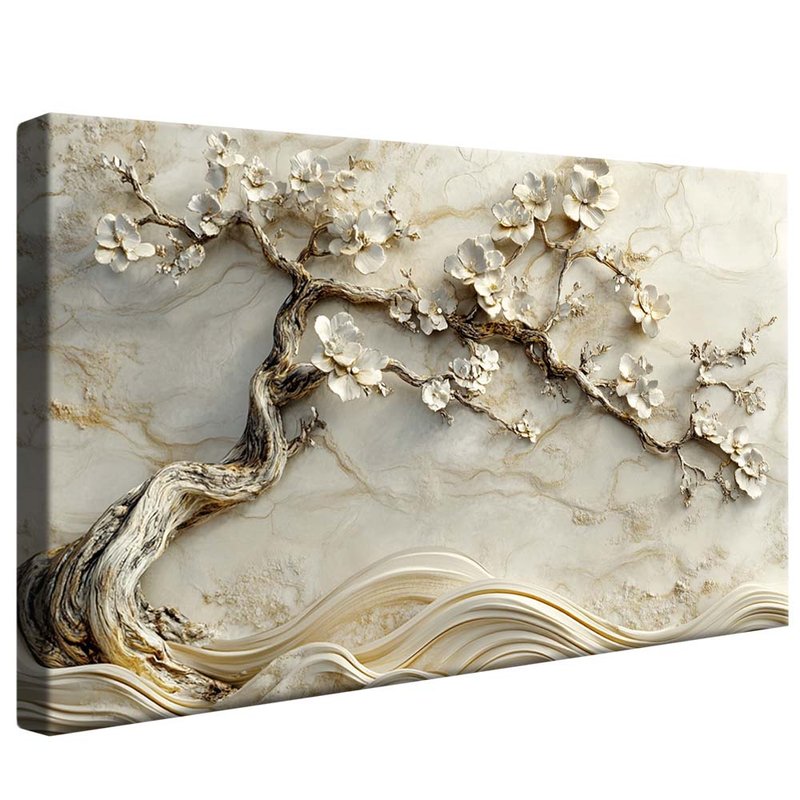 White Marble Tree 2066 Canvas