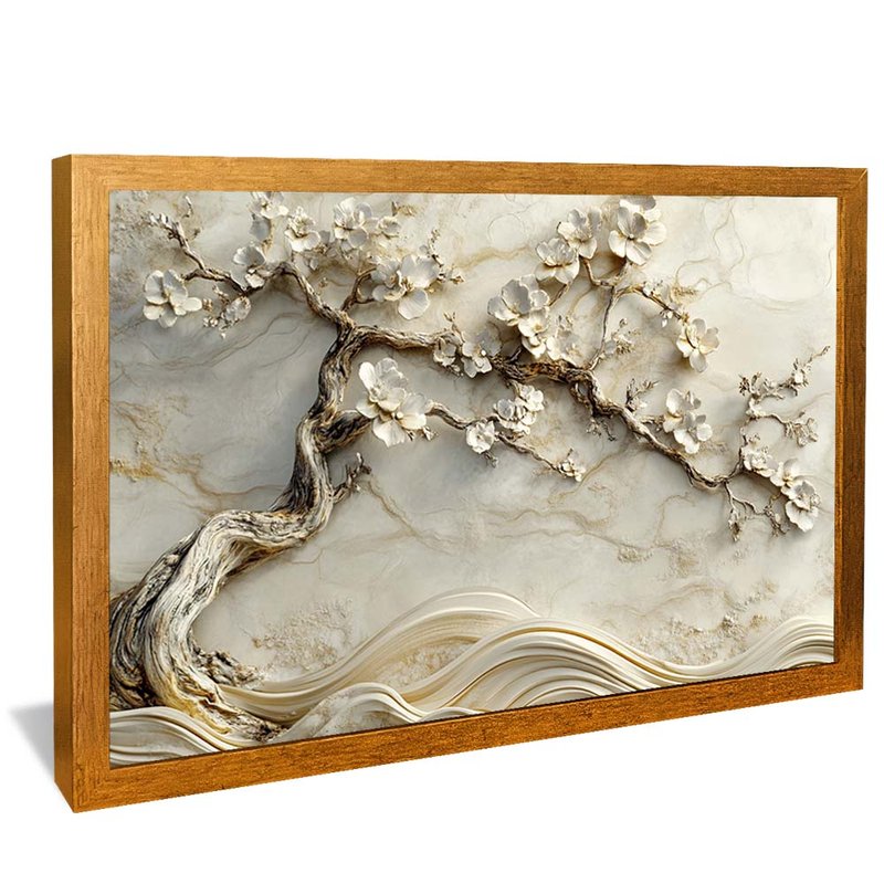 White Marble Tree 2066 Canvas