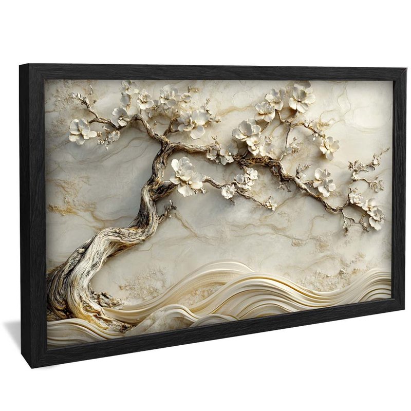 White Marble Tree 2066 Canvas