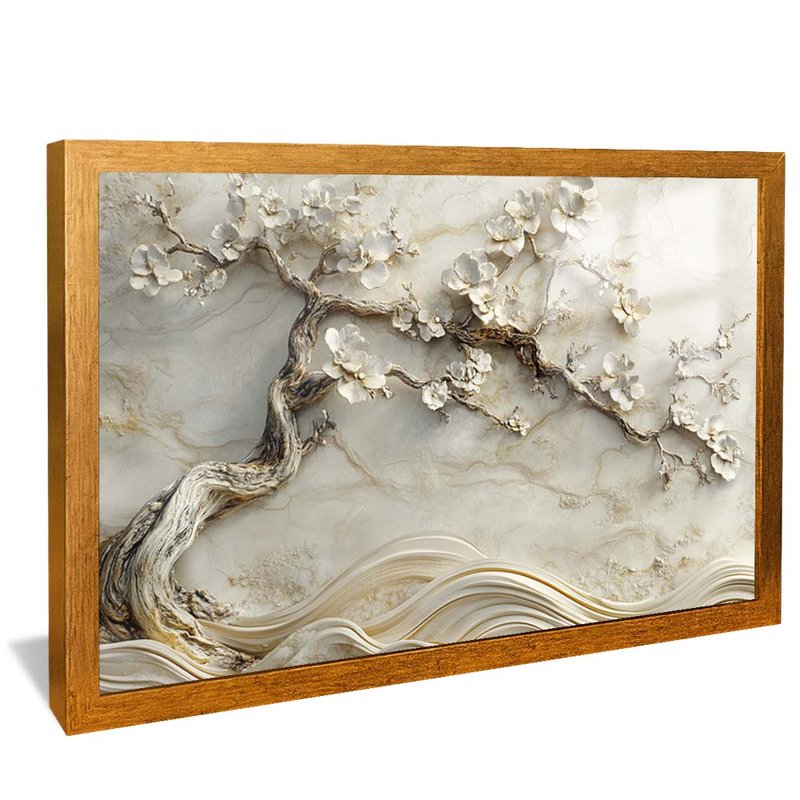 White Marble Tree 2066 Canvas