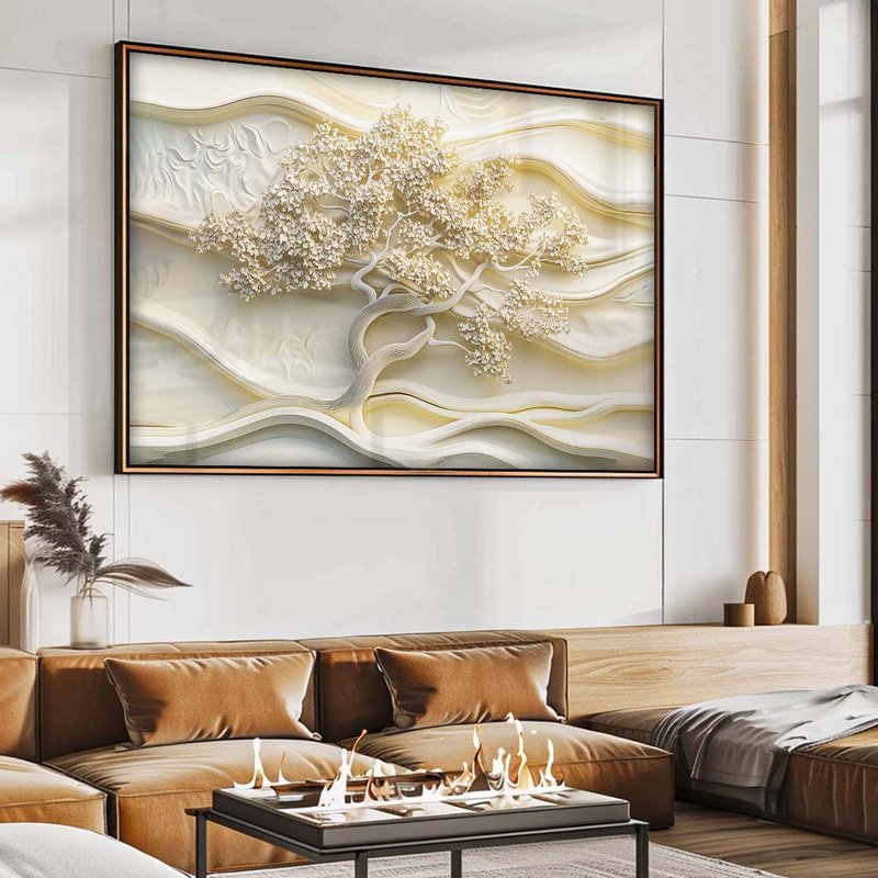 White Tree in Ceramic V2062 Canvas