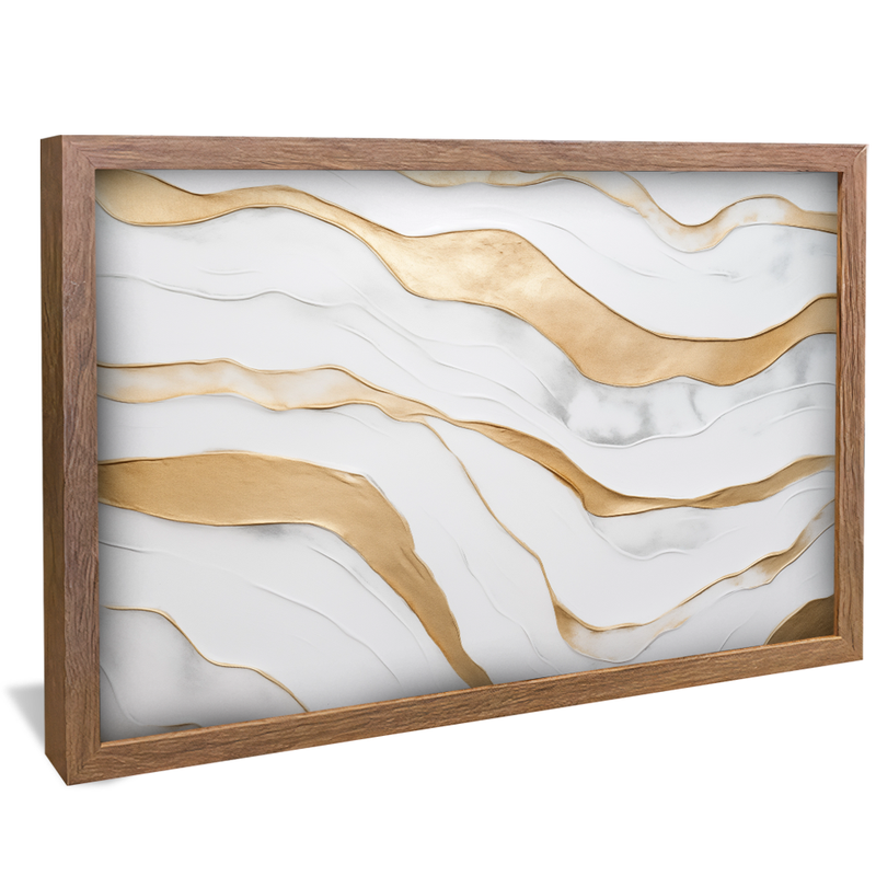 White and Gold Marble V843 Canvas