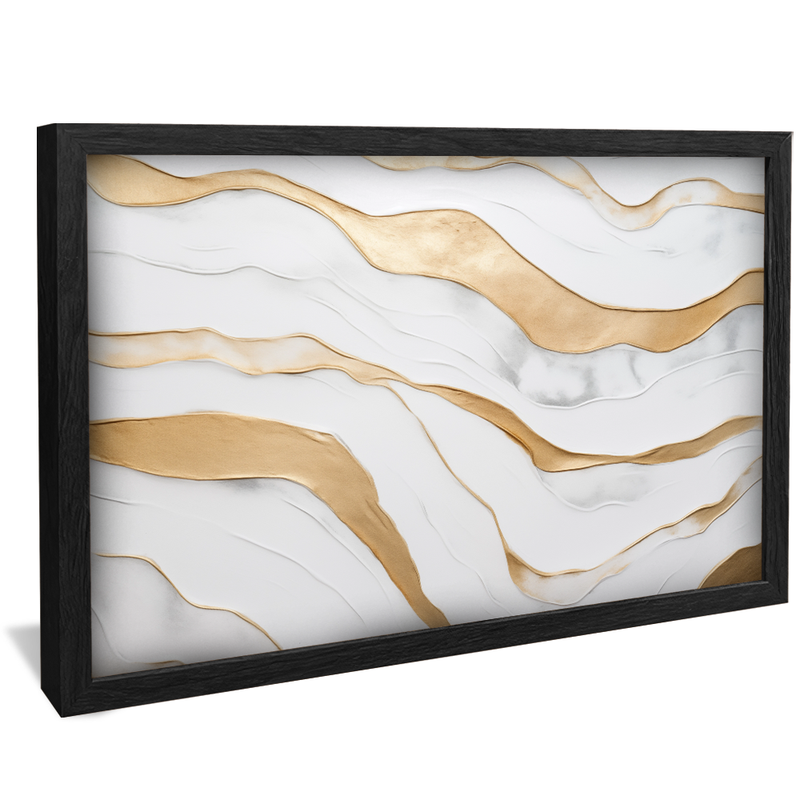 White and Gold Marble V843 Canvas