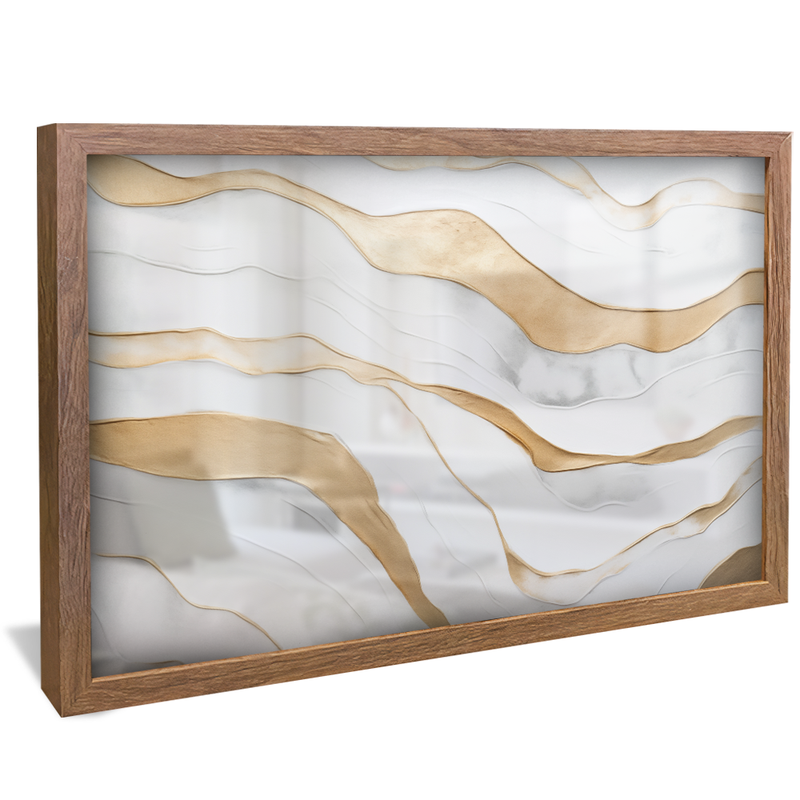 White and Gold Marble V843 Canvas