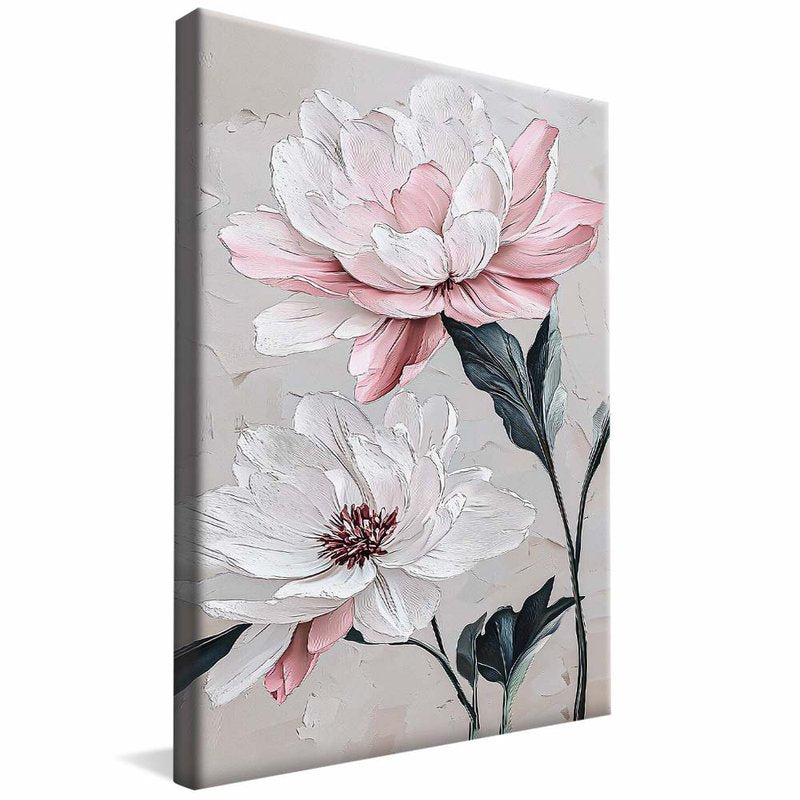 White and Pink Flower V2078 Canvas
