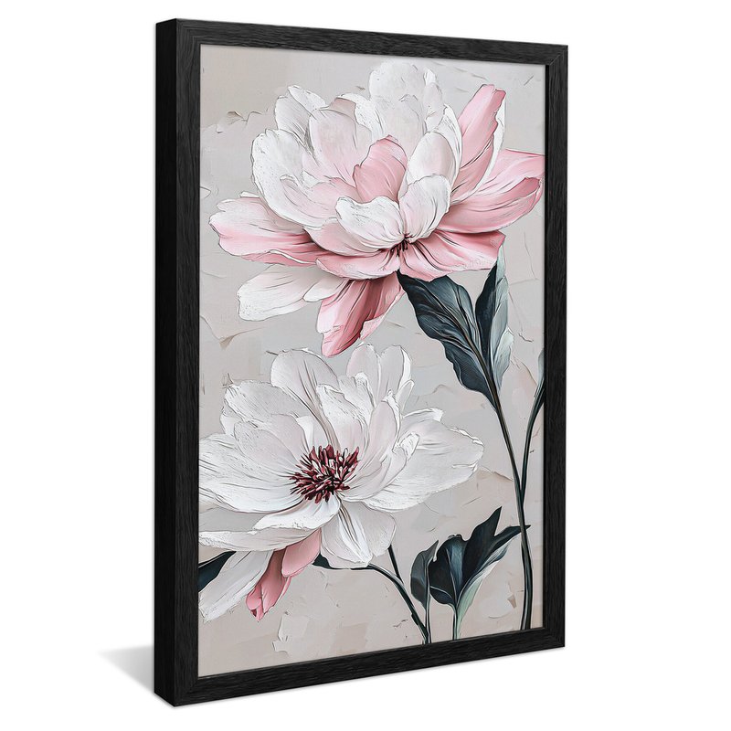 White and Pink Flower V2078 Canvas
